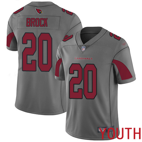 Arizona Cardinals Limited Silver Youth Tramaine Brock Jersey NFL Football #20 Inverted Legend